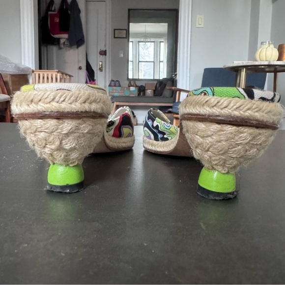 Vintage 90s Emilio Pucci Womens Print Kitten Heel Sandals EU Size 40 US Size 9.5 - Picture 4 of 6